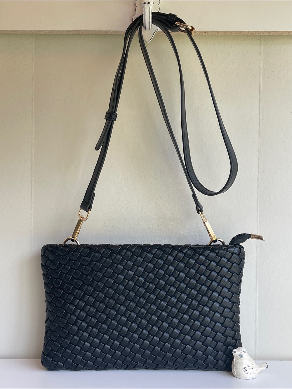Melie Bianco Vegan Leather Clutch Crossbody Bag